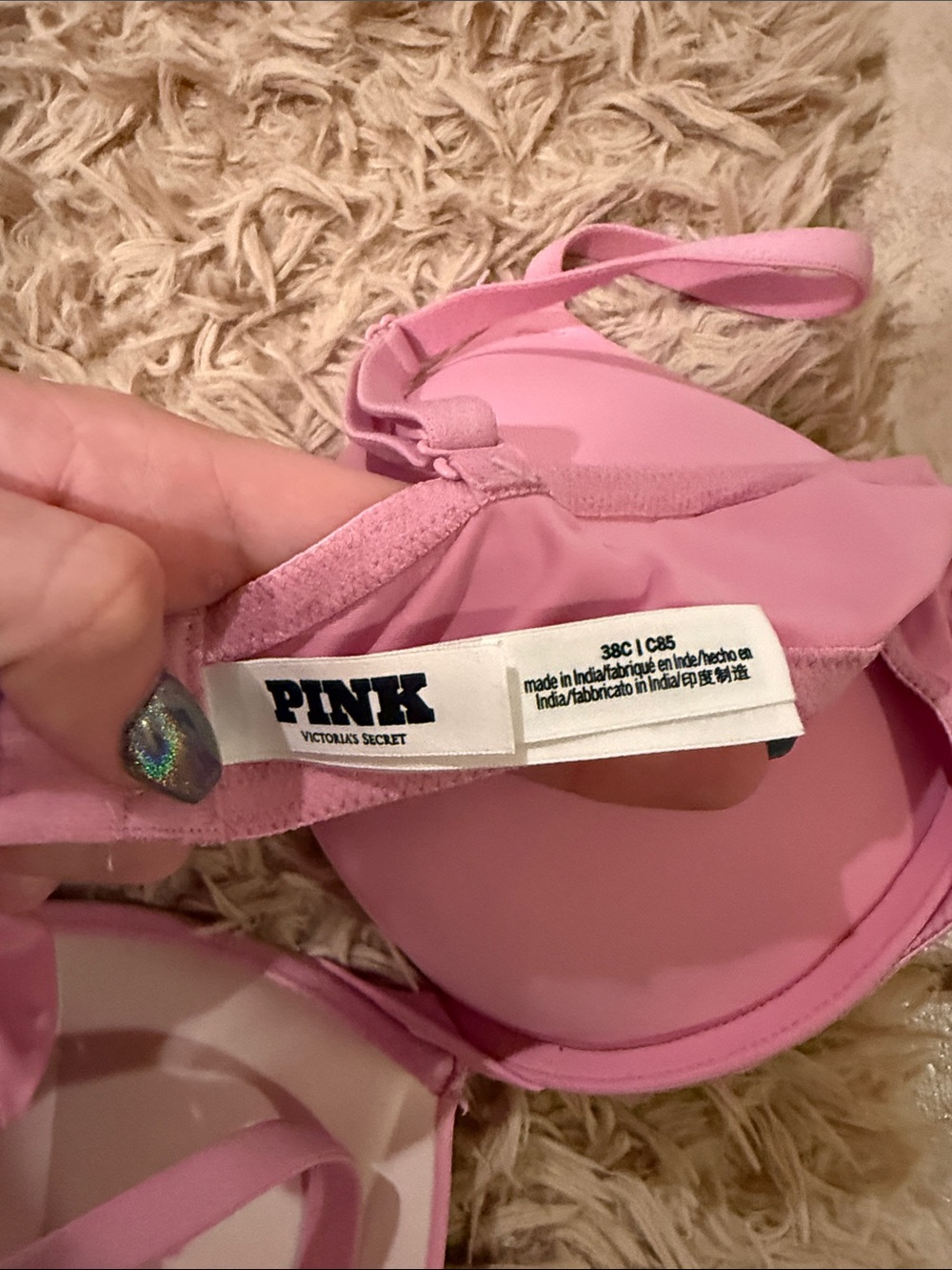 PINK Victoria’s Secret Pink Push Up Bra 38C - Picture 3 of 3